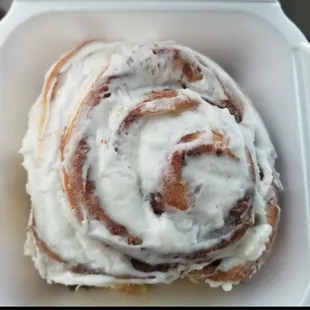 Have Sweet Friday! I&apos;m enjoying this sweet cinnamon roll from D &amp; N donuts!
