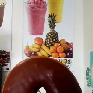 Balance healthy good fruits &amp;  donuts!