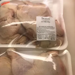 two packages of chicken