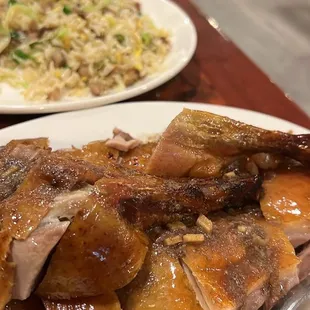 1/2 roasted duck and duck fried rice