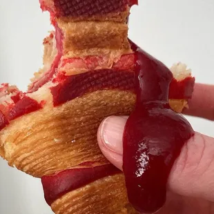 Raspberry croissant