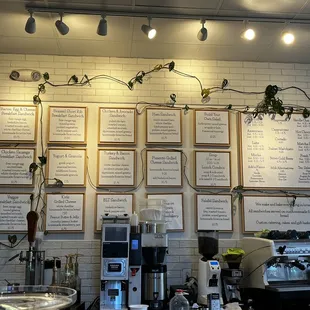 Cute menu wall