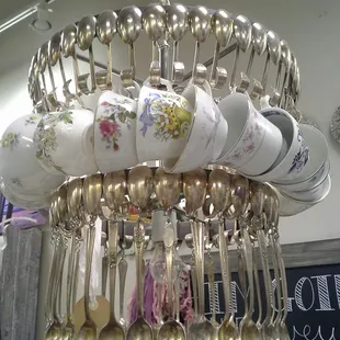 Spoon and teacup Chandelier