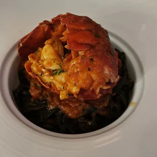 Lobster tail squid ink