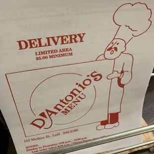 delivery sign