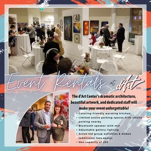 Event rentals at d'Art Center