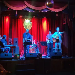 a band on stage