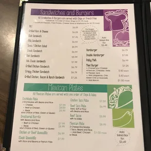 Sandwiches and Mexican plates