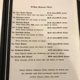 Burger Menu
