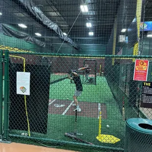 Batting cages equipped for pitching as well!