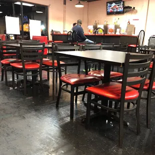 the inside of a restaurant