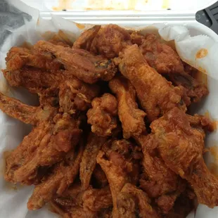 20 hot wings. Yum