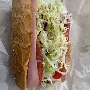 It was impressive that the lettuce was still crisp even though it has melted cheese.