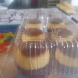 UBE flan cupcakes