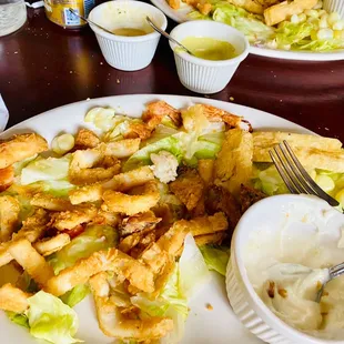 Only the fish was eatable, the rest of the the dish was over cooked, the corn and bread tasted old