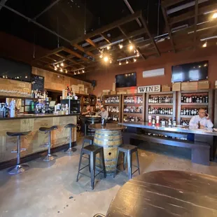 the bar area of a winery