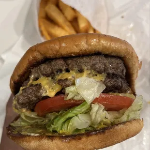 Double meat burger combo