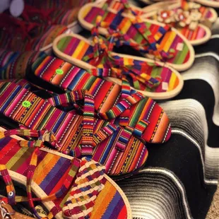 Colorful hand crafted sandals from Central &amp; South America