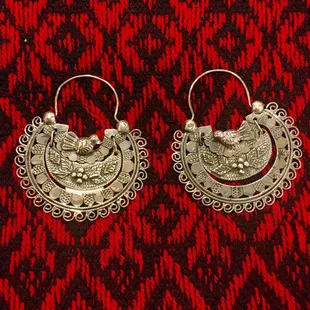 Handcrafted silver earrings from mexico