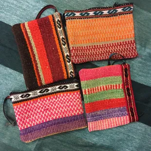 Hand crafted wool bags from Peru's sacred valley
