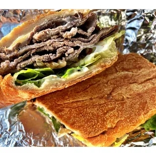 Pan con Bistec Sandwich. Pretty Good! Fresh &amp; Tasty! D&apos;CUBA Restaurant. Authentic Cuban Cuisine. Dine in.Take out. Delivery. Cool!