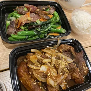 Chinese Stir-Fried Broccoli with Preserved Meat, Spare Rib with Osmanthus Vinegar