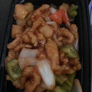 Sweet and Sour Chicken with Fresh Fruit