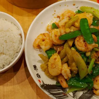 Stir-Fried Shrimp and Scallop in XO sauce