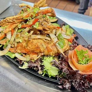 Garlic prawns