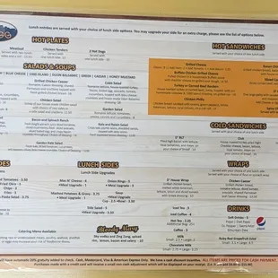 This is the back page of their main menu.  Photo taken September 24, 2024.