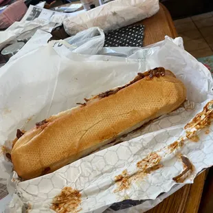 Completely the wrong sandwich, I asked for a beef dip and got a whole barbecue beef. Not cut in the bottom- oh well