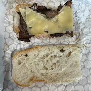 Hot Beef dip Au Jus sub.