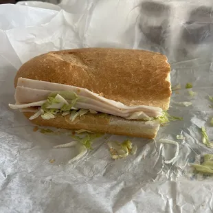 Turkey Sub sandwich Double meat/double cheese