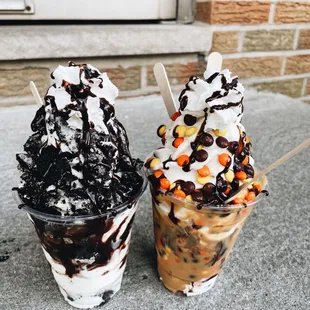 Cookies and Cream and the Reese Pieces Sundae