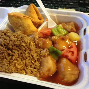 Sweet and sour chicken lunch combo.  Always a 10 out of 10!