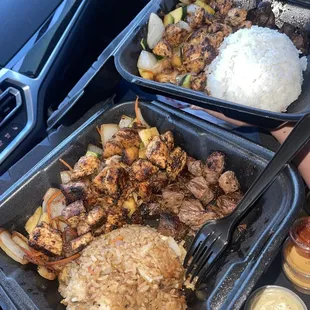 Chicken and 9. Hibachi Steak and Chicken with Fried Rice