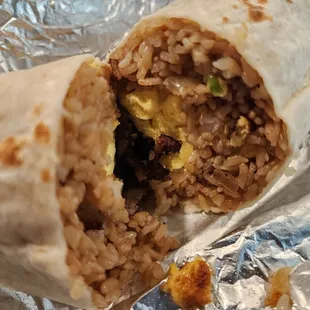 Hibachi Burrito teriyaki chicken