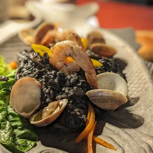 Black ink risotto Seafood