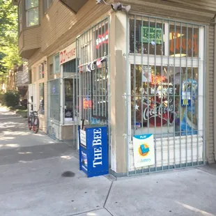 the front of the store