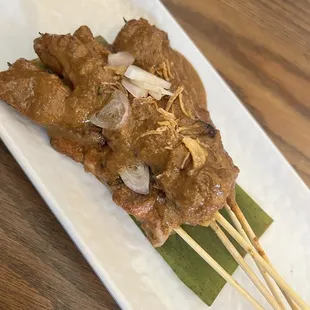 Chicken Satay Skewer / Sate Ayam ( 5 pcs )