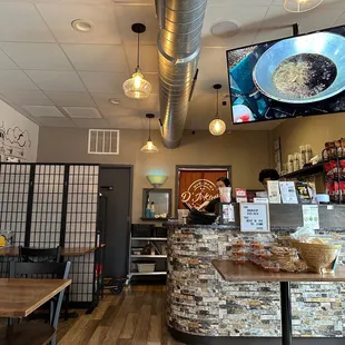 the interior of the restaurant