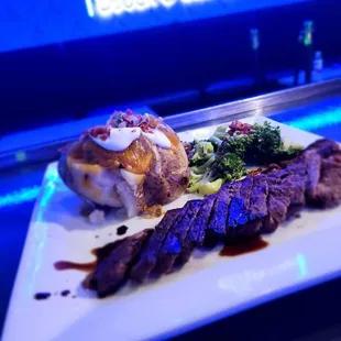 steak and broccoli