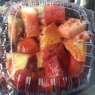 Fruit Salad w/tajin and chamoy was good!!