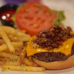 DK&apos;s new new menu BURGER comes with garlic fries (I had this and it was good) *5/11/24