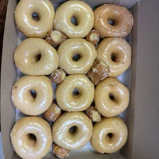 Dozen glazed donuts