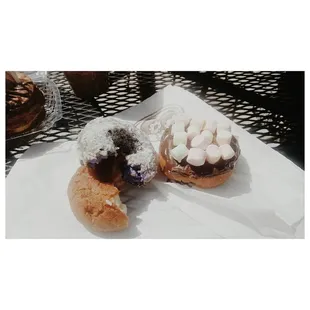 Marshmallow chocolate, ube and plain