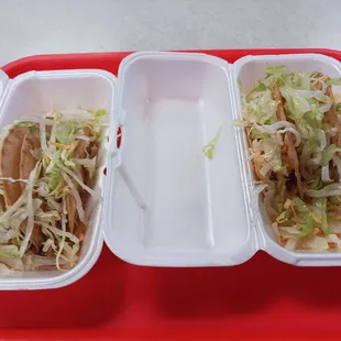 4 more tacos, 2 beef, 2 chicken