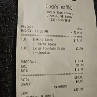 Date and time when we went to buy food at this location.