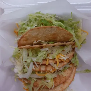 4 tacos overhead shot