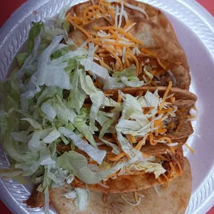 Tacos- ground beef and chicken